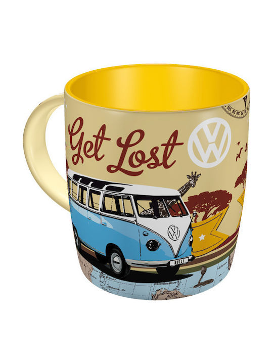 Nostalgic Art Volkswagen VW Bulli - Let's Get Lost Κούπα Κεραμική Κίτρινη