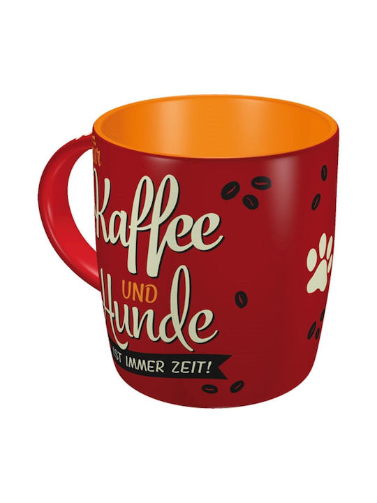 Nostalgic Art Pfotenschild - Kaffee Und Hunde Купа Керамика Червен 350мл 43039 1бр