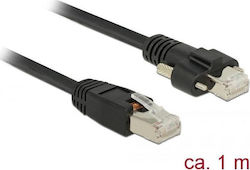 DeLock 85667 SF/FTP Cat.6 Καλώδιο Ethernet 1m Μαύρο DeLock 85667 SF/FTP Cat.6 Καλώδιο Ethernet 1m Μαύρο