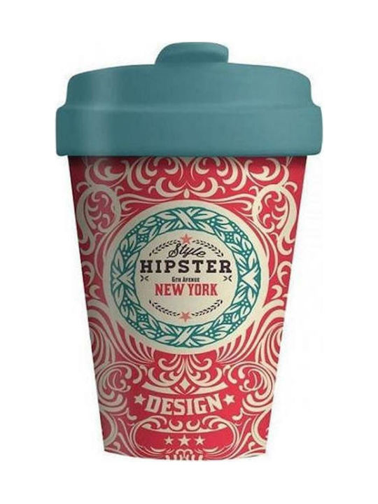 Chic Mic Original Hipster Bamboo Cup with Lid Multicolour 400ml