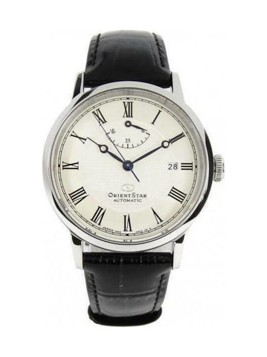 Orient Elegant Classic Uhr Automatisch mit Schwarz Lederarmband