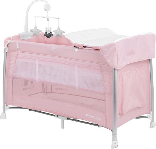 Kikka Boo Dessine Moi Кошара за игра 2 Нива с Променяща се Повърхност & Матрак Розов 120x60см