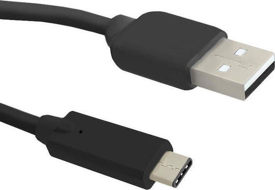 Qoltec Cablu USB 3.1 USB-C Masculin - USB-A Negru 0.25m 50496