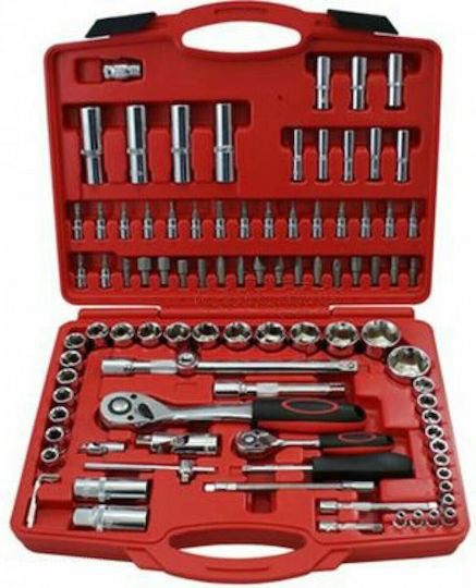 Ratschen- & Steckschlüssel-Sets 1\2" & 1\4" 94Stück