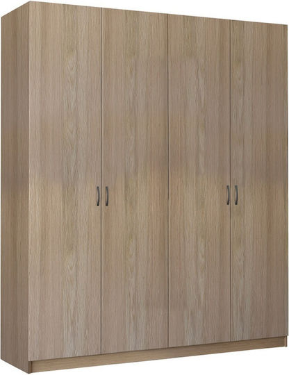 Vier Türen Kleiderschrank Latte 182x60x220cm