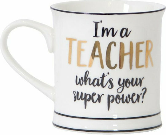 Sass & Belle I am a Teacher Becher Keramik Weiß 400ml