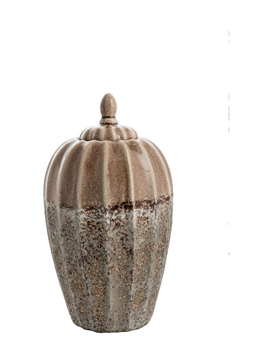 Zen Collection Vază Decorativă Ceramică Maro 21.5x21.5x38cm 1buc