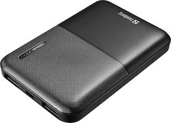 Sandberg Saver Power Bank 5000mAh με 2 Θύρες USB-A Μαύρο