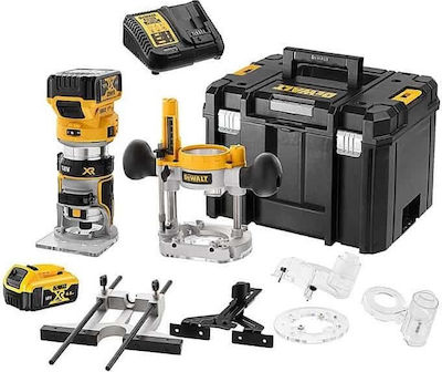 Dewalt Plunge Router 18V 2x5Ah cu Reglaj de Viteză și cu Sistem de Aspirație