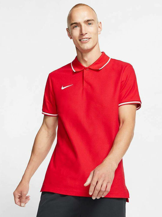Nike Club 19 Ανδρική Μπλούζα Polo Κοντομάνικη Κόκκινη