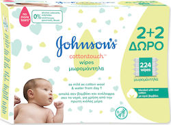 Johnson & Johnson Cotton Touch Wipes 2x56τμχ & Δώρο 2x56τμχ Johnson & Johnson Cotton Touch Wipes 2x56τμχ & Δώρο 2x56τμχ