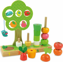 Vilac Stacking Toy I Learn Counting Vegetables made of Wood for 18++ Months