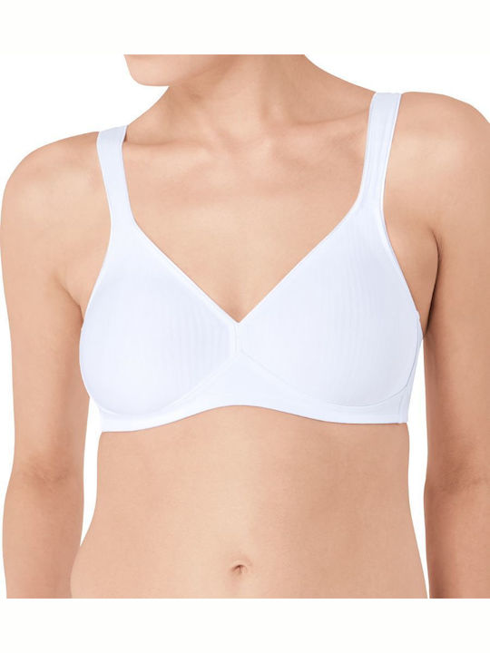 Modern Soft Cotton Bra without Padding without Underwire White