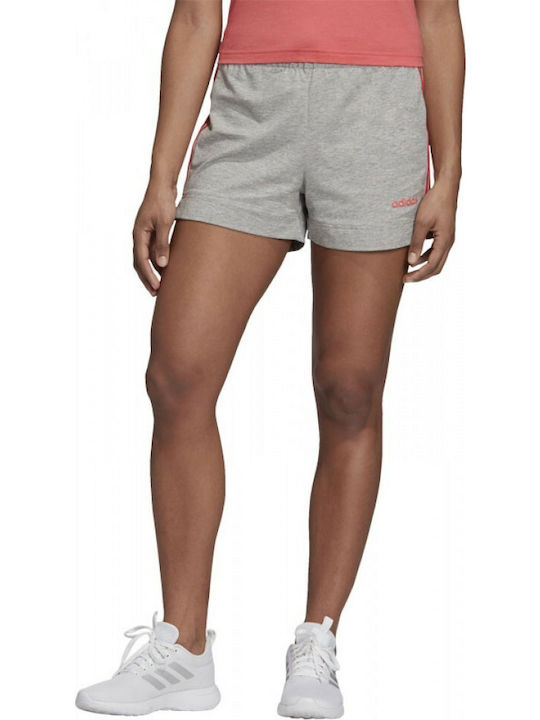 Adidas Essentials 3 Stripes Women's Sporty Shorts Gray
