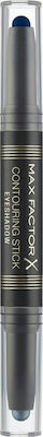 Max Factor Contouring Stick Διπλή Σκιά Ματιών σε Stick 003 Silver Storm & Midnight Blue 5gr