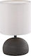 Trio Lighting Luci Ceramic Table Lamp for Socket E14 with White Shade and Black Base