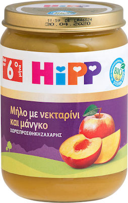 Hipp Fruchtcreme Apple, Nectarine & Mango Glutenfrei für 6m+ 190gr