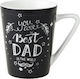 Dutch Rose Best Dad Porcelain Cup Black 310ml