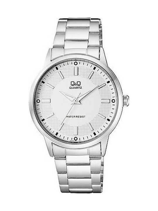 Q&Q Watch Battery with Silver Metal Bracelet Q968J201