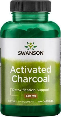 Swanson Activated Charcoal 520mg 120 caps