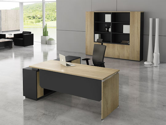 Ъглово Офис Бюро Project Дървено Бежово 220x200x75см ЕО936 L