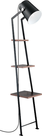 Luma Vintage Floor Lamp H160xW40cm. with Socket for Bulb E27 Black