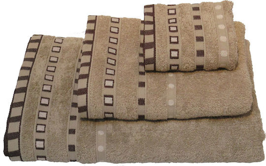 Le Blanc Кърпа за лице Пение Жакард Точки 50x90см. Бежов Тегло 450гр/кв.м