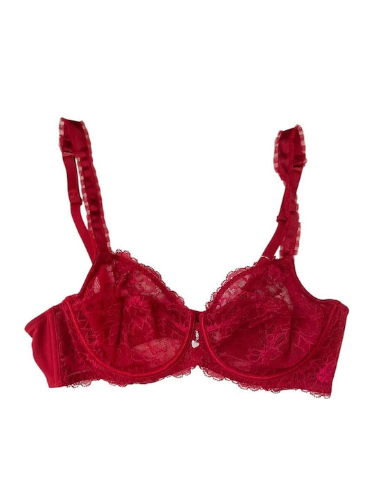 Luna Red Bra without Padding