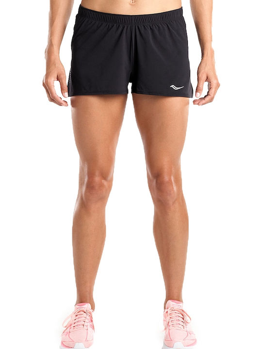 Saucony Endorphin 2 Split Γυναικείο Αθλητικό Σορτς Μαύρο