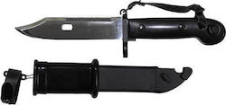 MFH AK 47 Bayonet Knife Survival Black in Sheath