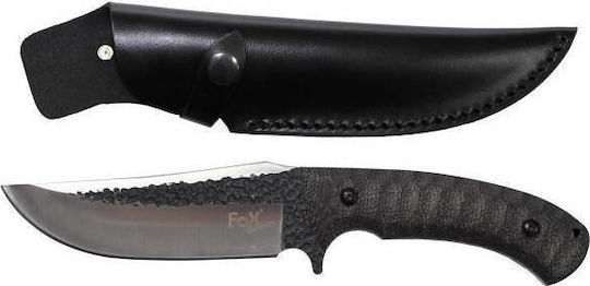 MFH Lion Micarta Handle Knife Black in Sheath