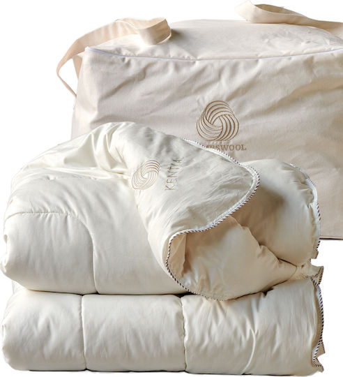 Kentia Πάπλωμα King Size Μάλλινο 260x240εκ. Lambswool Λευκό 300 GSM 10.5 togs