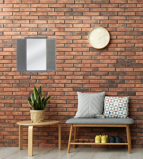 Liberta View Oglindă de Perete cu Gri Ramă din Lemn 90x60cm 1buc