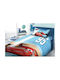 Dimcol Cotton Kids Duvet Cover Set Single with Pillowcase Cars Light Blue 160x240cm