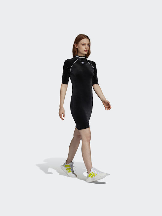 Adidas Mini Αθλητικό με Μανίκι 3/4 Φόρεμα Μαύρο