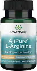 Swanson AjiPure L-Arginine 500мг 60 Билкови капсули