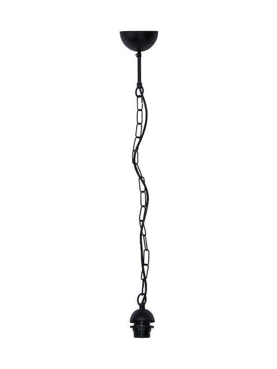 Heronia Chain Pendant Light Suspension for Socket E27 Black