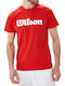 Wilson Script Cotton Tee Men's Short Sleeve T-shirt Red