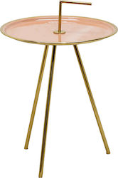 Round Metal Side Table Gold L36xW36xH50cm