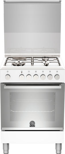 La Germania TU6 2C1 91 D W GPL Cooker 56lt with Gas & Electric Hobs W59.5cm. White