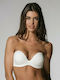 Luna Honeymoon Strapless Bra with Light Padding Underwire White