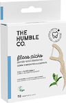 The Humble Co. Floss Picks with Mint Flavour & Handle Beige 50pcs