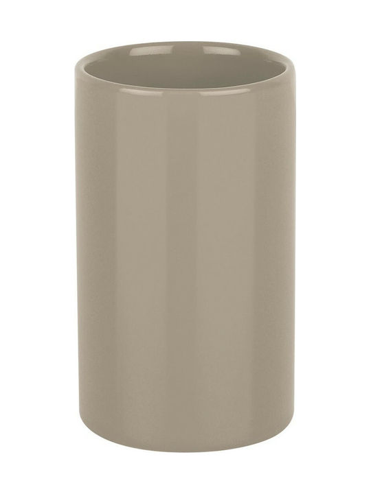 Dimitracas Tube Ceramic Cup Holder Countertop Taupe