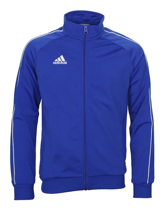 Adidas Αθλητική Παιδική Ζακέτα Φούτερ Μπλε Core 18
