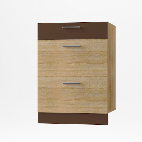 Alina Comodă de Bucătărie de Podea Sonoma-Mokka 60x44.5x85buc