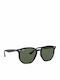 Ray Ban Unisex Sunglasses with Black Plastic Frame and Green Lens RB4306 601/71