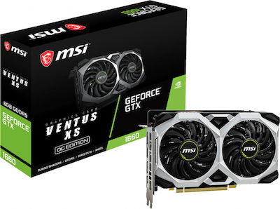 MSI GeForce GTX 1660 6GB GDDR5 Ventus XS OC Κάρτα Γραφικών