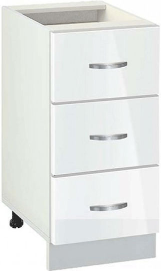 403 Bodenstehende Küchenschublade White Glossy 40x60x82Stück 1210403800