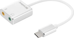 Sandberg External USB-C 2.0 Sound Card White (136-26)
