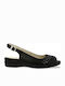 Parex Anatomic Women's Leather Peep Toe Platforms Black